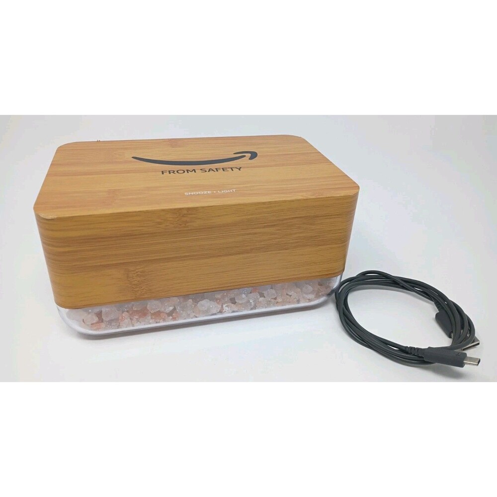 Amazon From Safety Alarm Clock with Himalayan Salt Pebble Base Lamp
